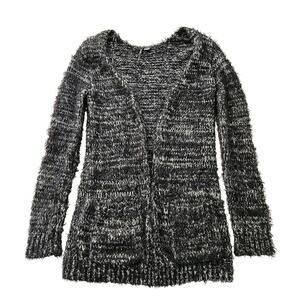 Open Front Fuzzy Cardigan Sweater. Front pickets. Size Large.